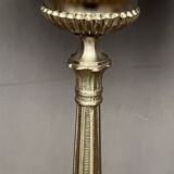 Table lamp. Solid silvered metal.