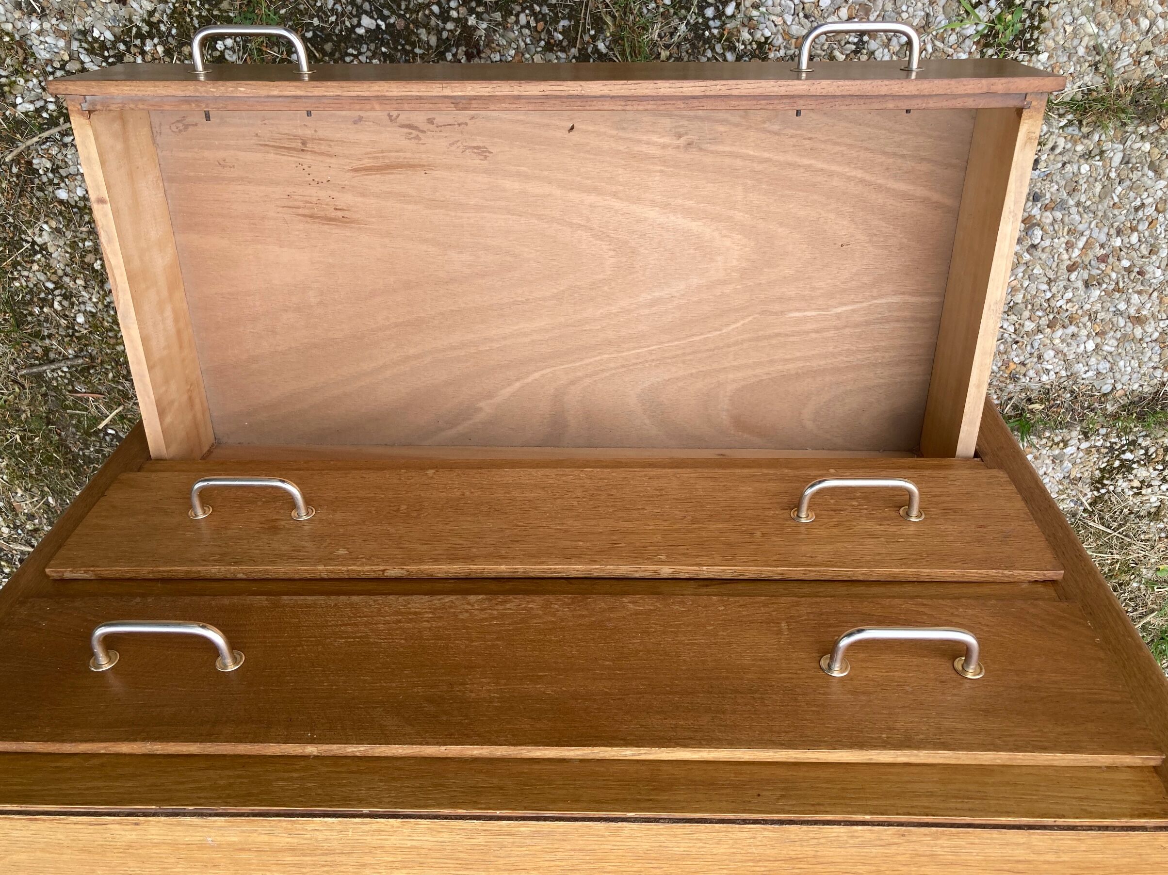 Vintage chest of drawers compass feet