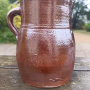 antique glazed stoneware jug / milk pot, late 19th century