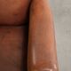 Sturdy vintage sheepskin armchair with a beautiful cognac colour