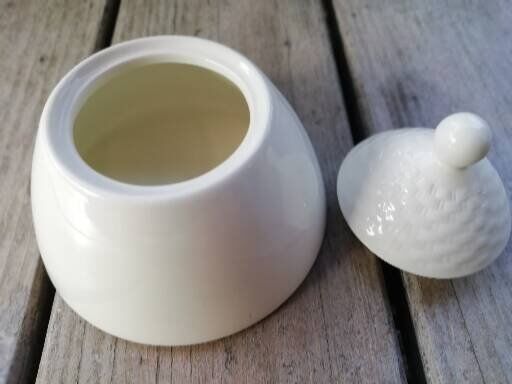 Sucrier porcelaine blanche