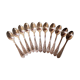 Set 11 dessert spoons in silver metal