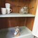 Vintage Parisian wardrobe with 1 vintage door re-enchanted in verdigris