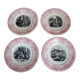 4 assiettes ‘parlantes’ Sarreguemines Les Saintes et Saints