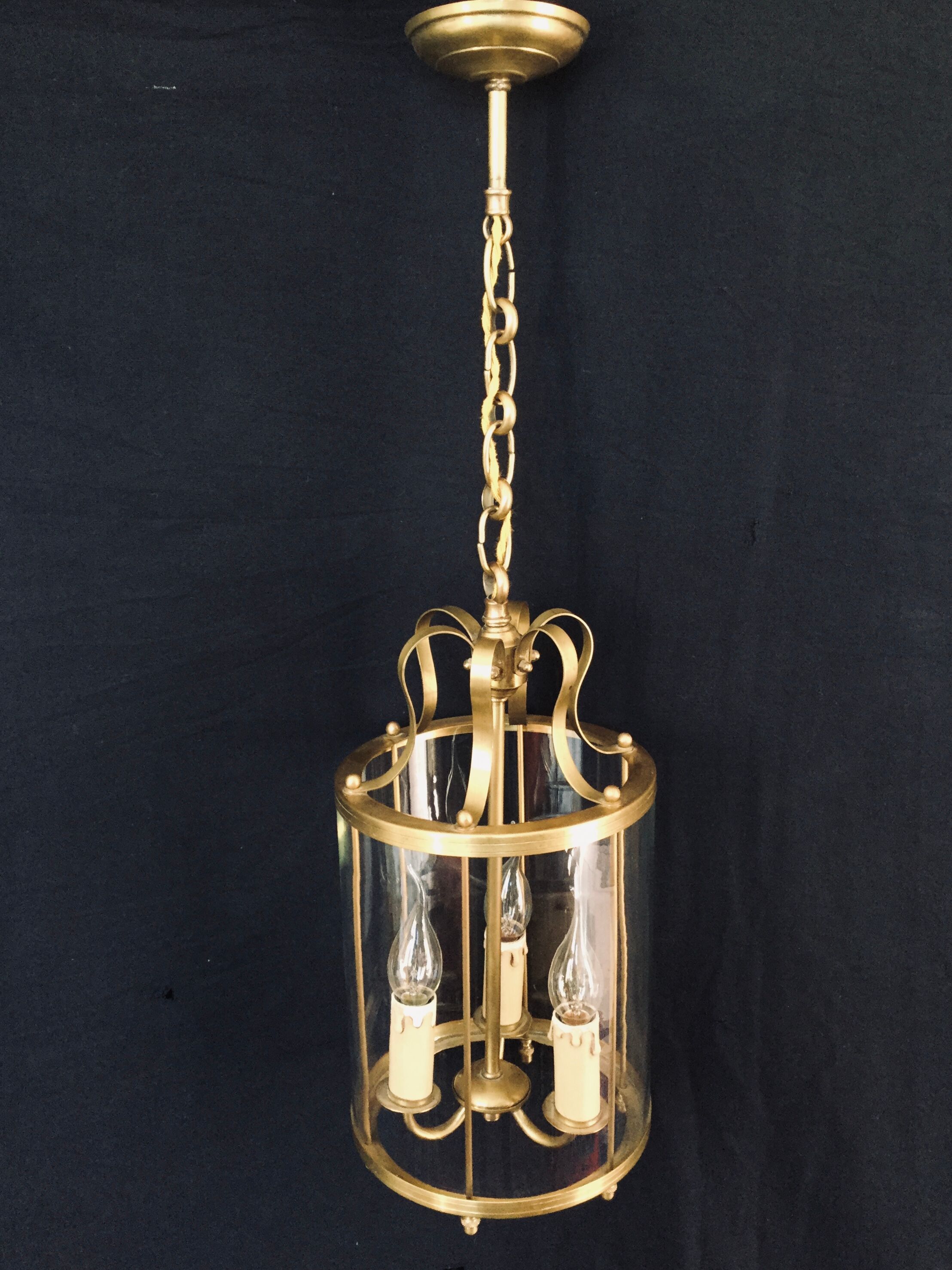 Lantern 3 bronze and brass lights