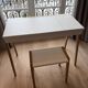 Desk + white Egg stool NYC