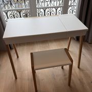 Bureau + tabouret blanc Œuf NYC