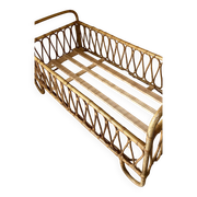 Rattan baby cot + custom bamboo mattress