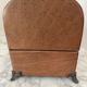 Vintage leather and silver metal jewelry box.
