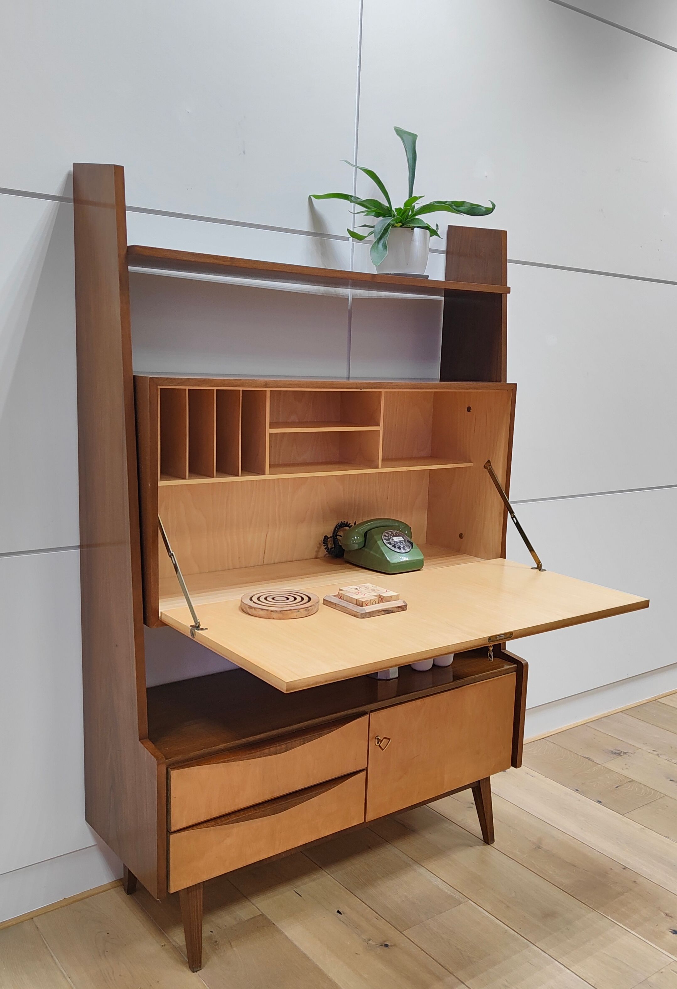 Shelf wall cabinet secretary