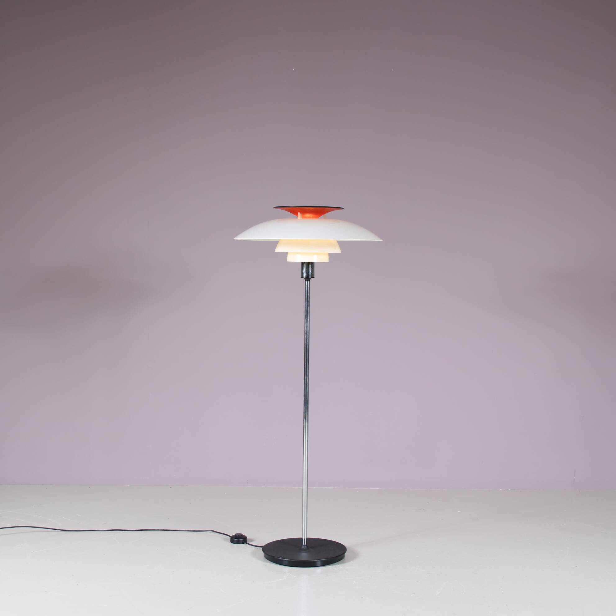 Poul Henningson "PH80" floor lamp from the 1970s for Louis Poulsen, Denmark.