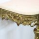 Console in brass and pink alabaster