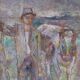 Tableau pal matskassy, peinture moderne hongroise, années 1960, huile sur panneau, encadrée