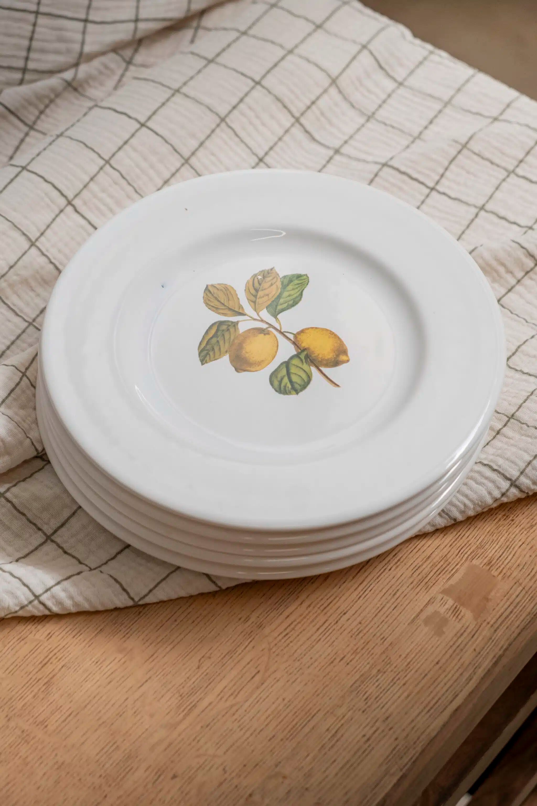 Set of 5 flat plates "Orchard"
