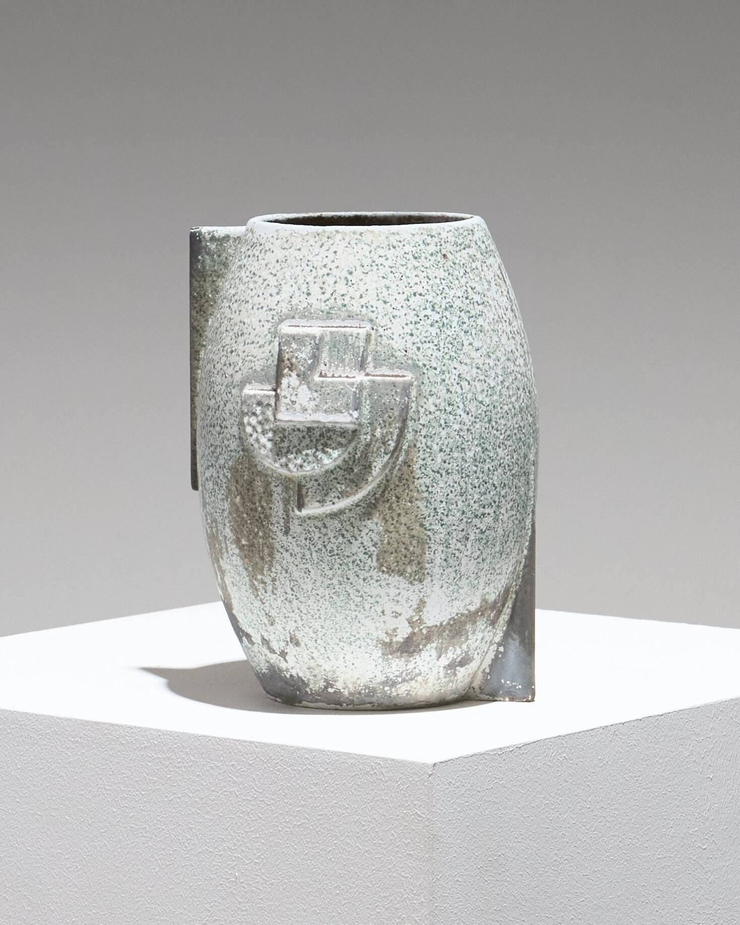 Art Deco Glazed Ceramic Vase, 1930s
