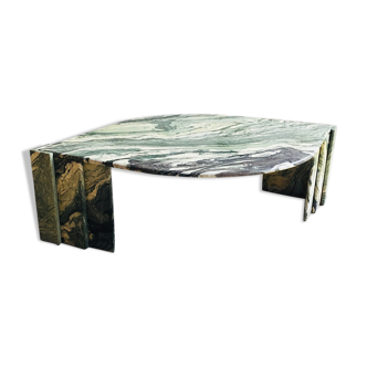 Large marble coffee table in the shape of an eye from Roche Bobois - 1970