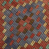6x11 Mulicolor Living Room Rug, Vintage Wool Kilim Rug, 187x339Cm