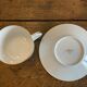 Duo of tea cups gold border Bernardaud Limoges