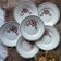 Set of 6 Vintage HBCM Dessert Plates, Simone Pattern