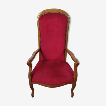 Red Voltaire chair