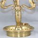 Empire style solid bronze hot water bottle lamp