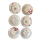 6 old and flowery hollow plates.