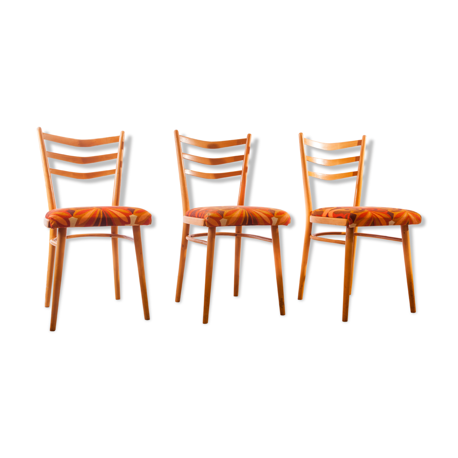 Set of 3 chairs Thonet 1960