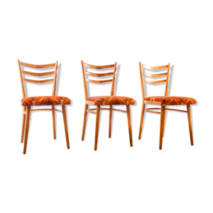 Lot de 3 chaises thonet - 1960