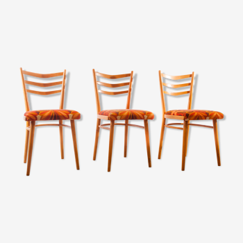 Set of 3 chairs Thonet 1960