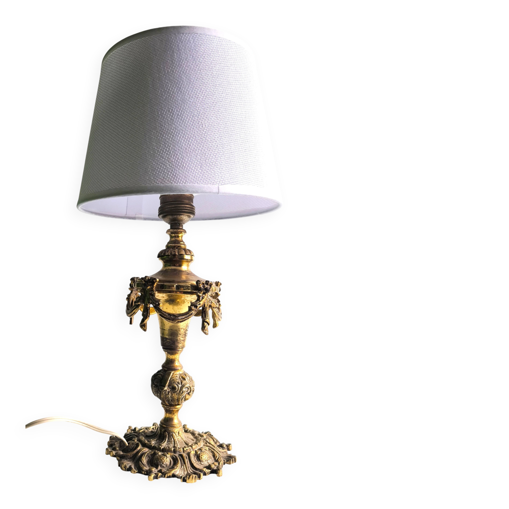 Belgian bronze lamp in Neoclassical style (circa 1910 - 1920)