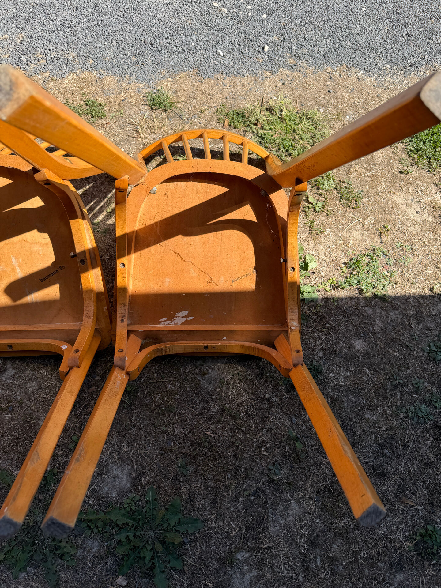 Lot de 6 chaises vintage en bois – Baumann