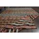Striped Kilim Turkish Vintage Handmade Pink Orange Wool Area Rug 177x268