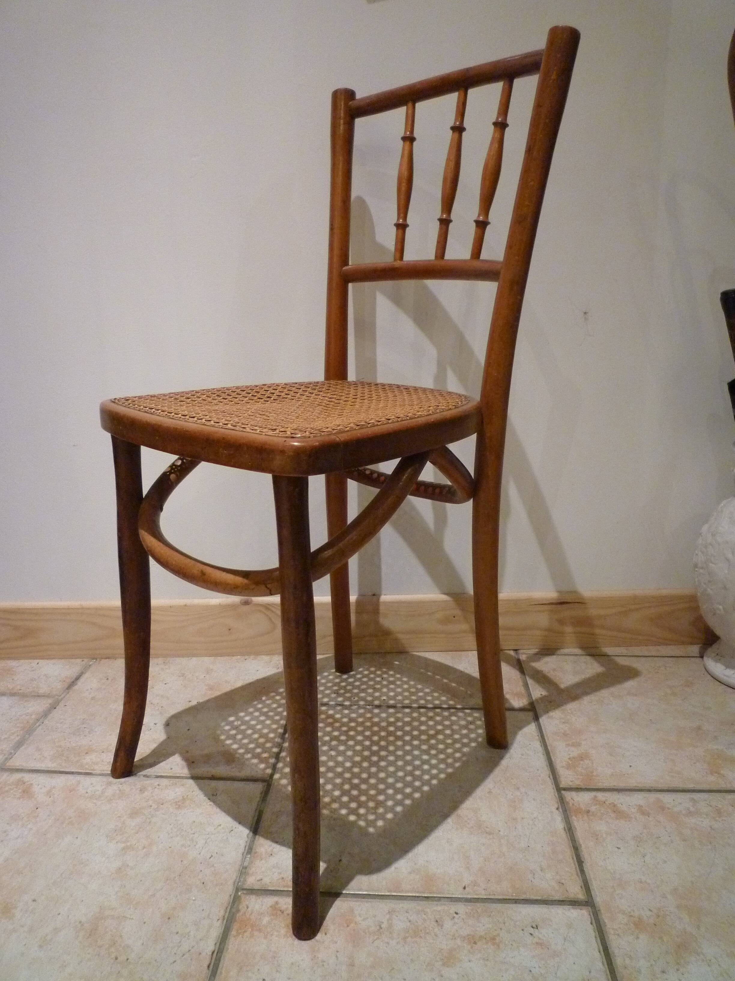 Set of six bistro chairs