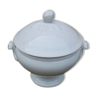 Ancienne soupière céramique blanche XIXeme siècle