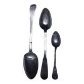 3 antique stew spoons from the 18th century