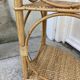 Vintage rattan corner shelf