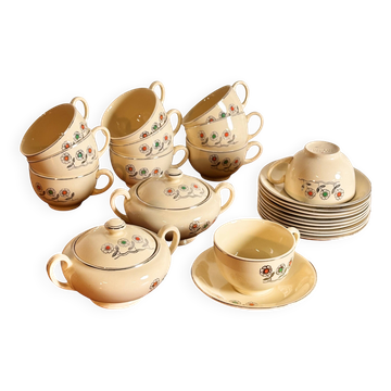 Set of 11 cups, saucers and 2 sugar bowls Johnson Brother I 1970s