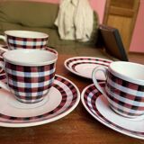 Set of coffee/tea cups and small vintage tile bowls Villeroy & Boch