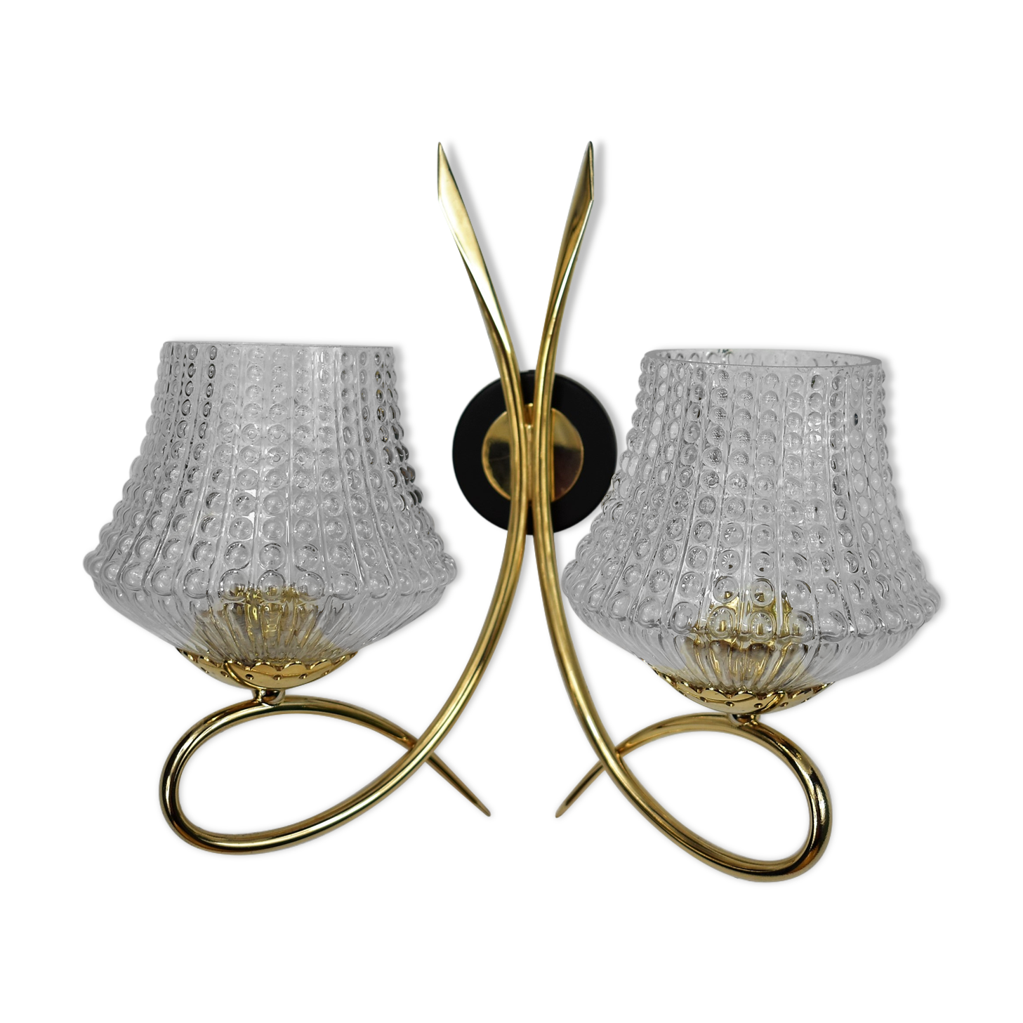 Vintage wall lamp 2 glass lamps.