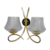 Vintage wall lamp 2 glass lamps.