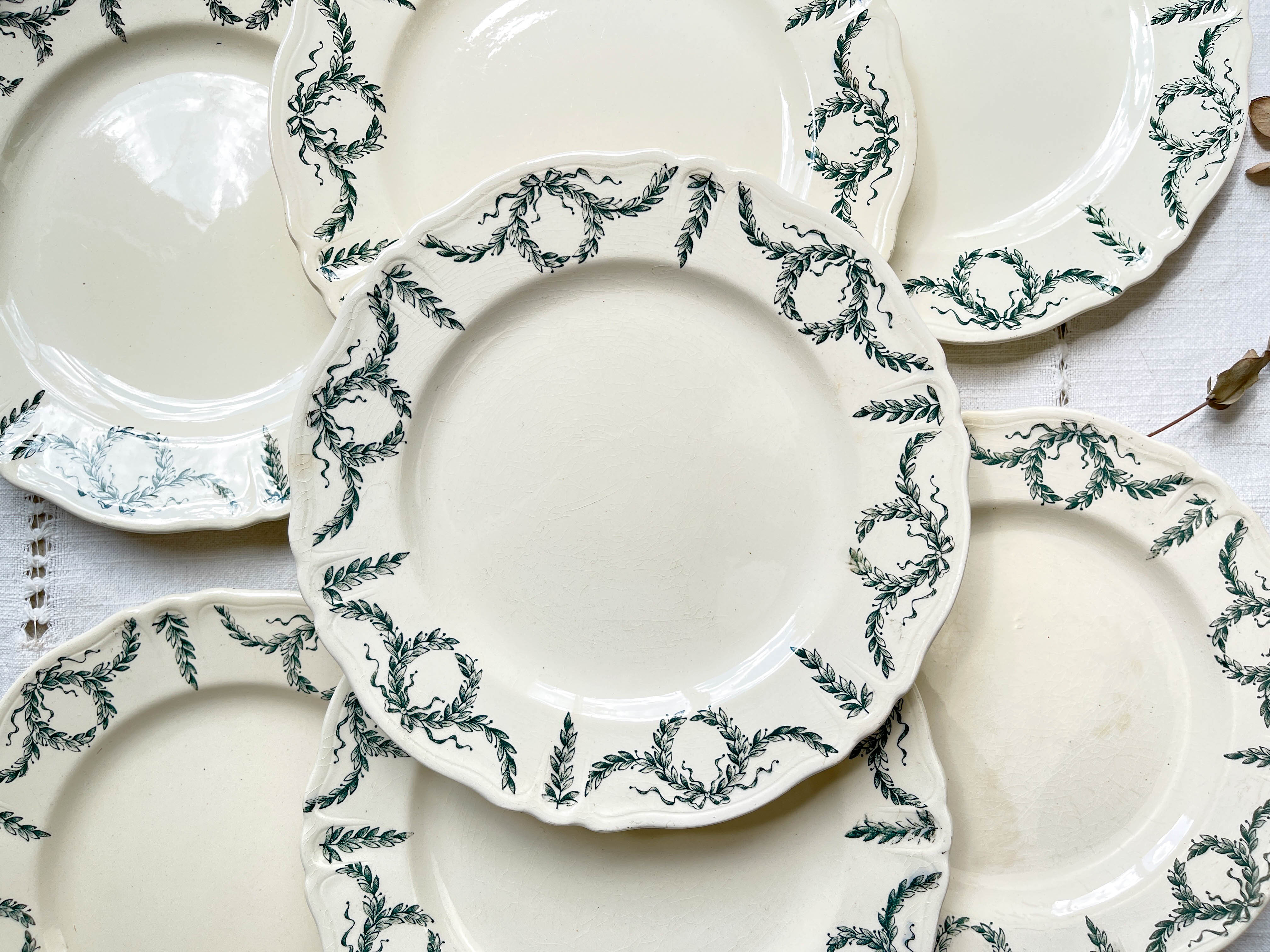 7 plates Terre de fer Longchamp model Villey