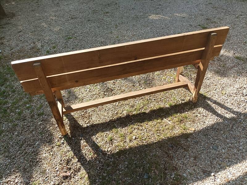 Solid wood garden bench