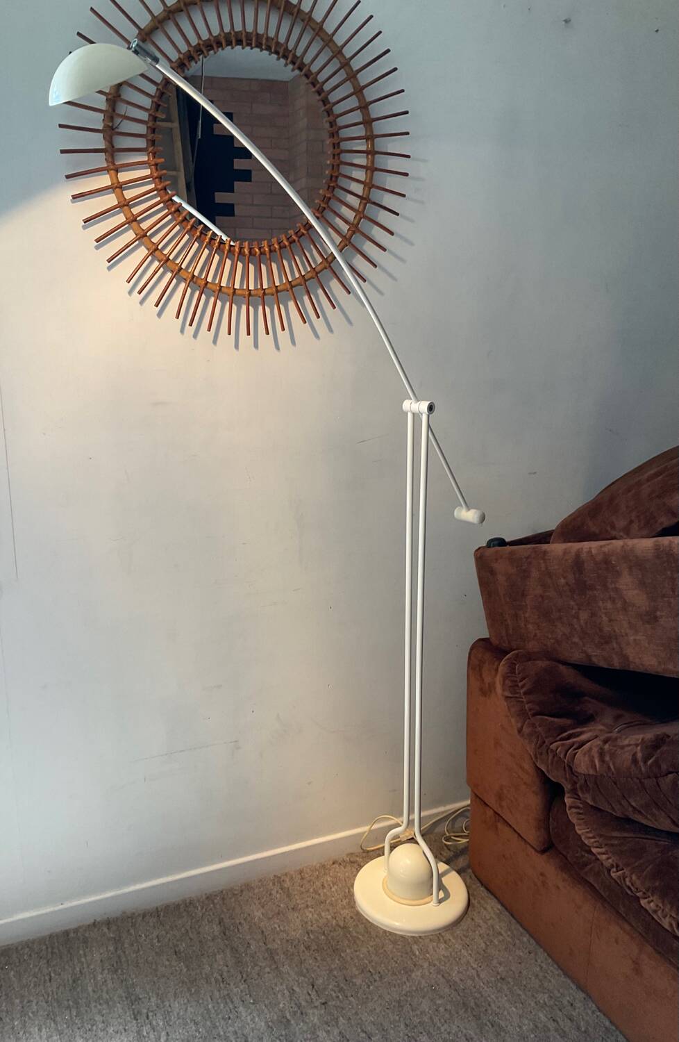 Vintage reading floor lamp from the 70s and 80s