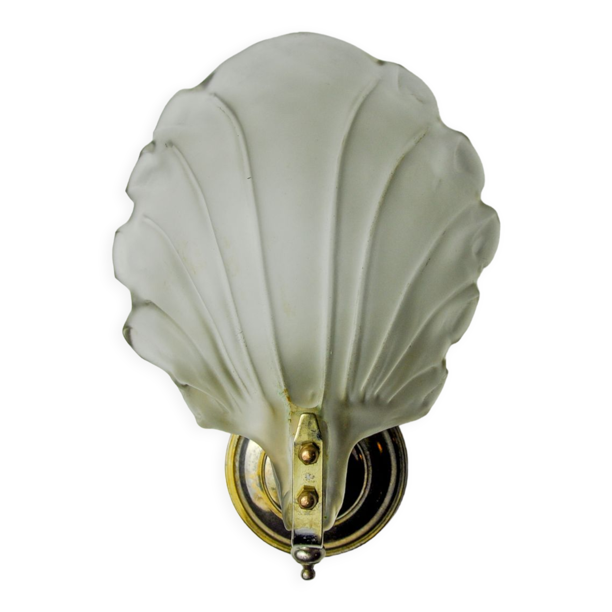 Shell wall lamp, murano glass, italy, 1970