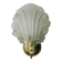 Shell wall lamp, murano glass, italy, 1970