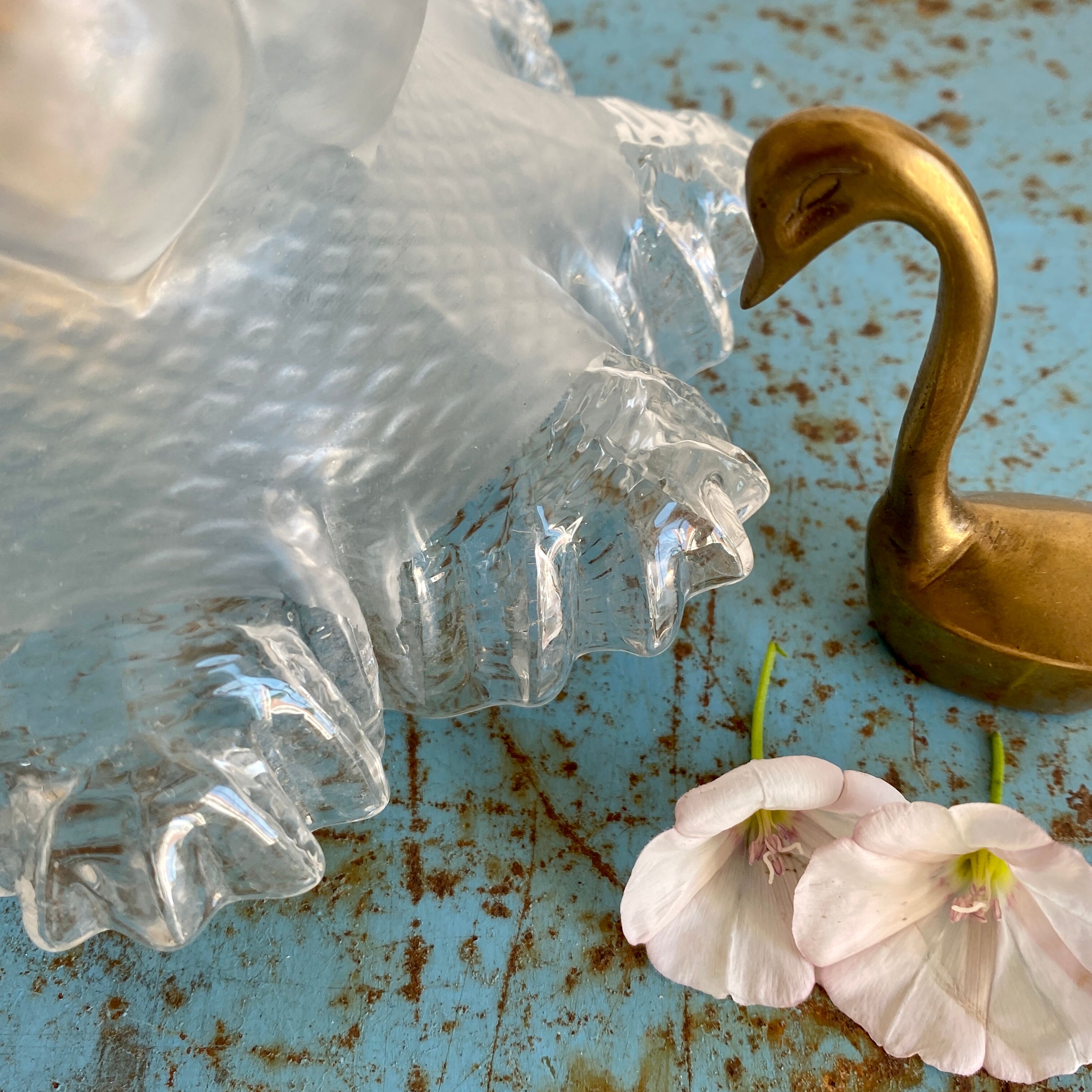 Vintage tulip stroller in transparent and frosted glass