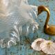 Vintage tulip stroller in transparent and frosted glass