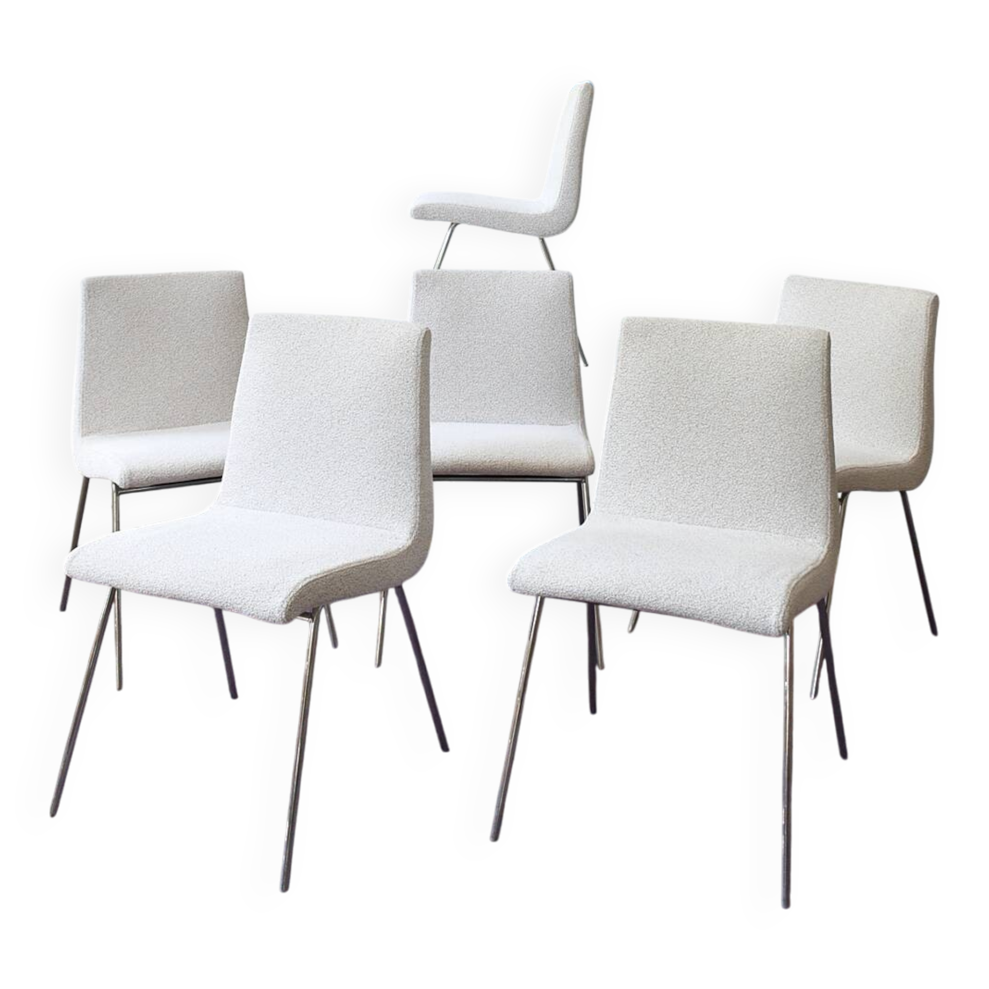 Set of 6 Ligne Roset TV Dining Chairs by Pierre Paulin