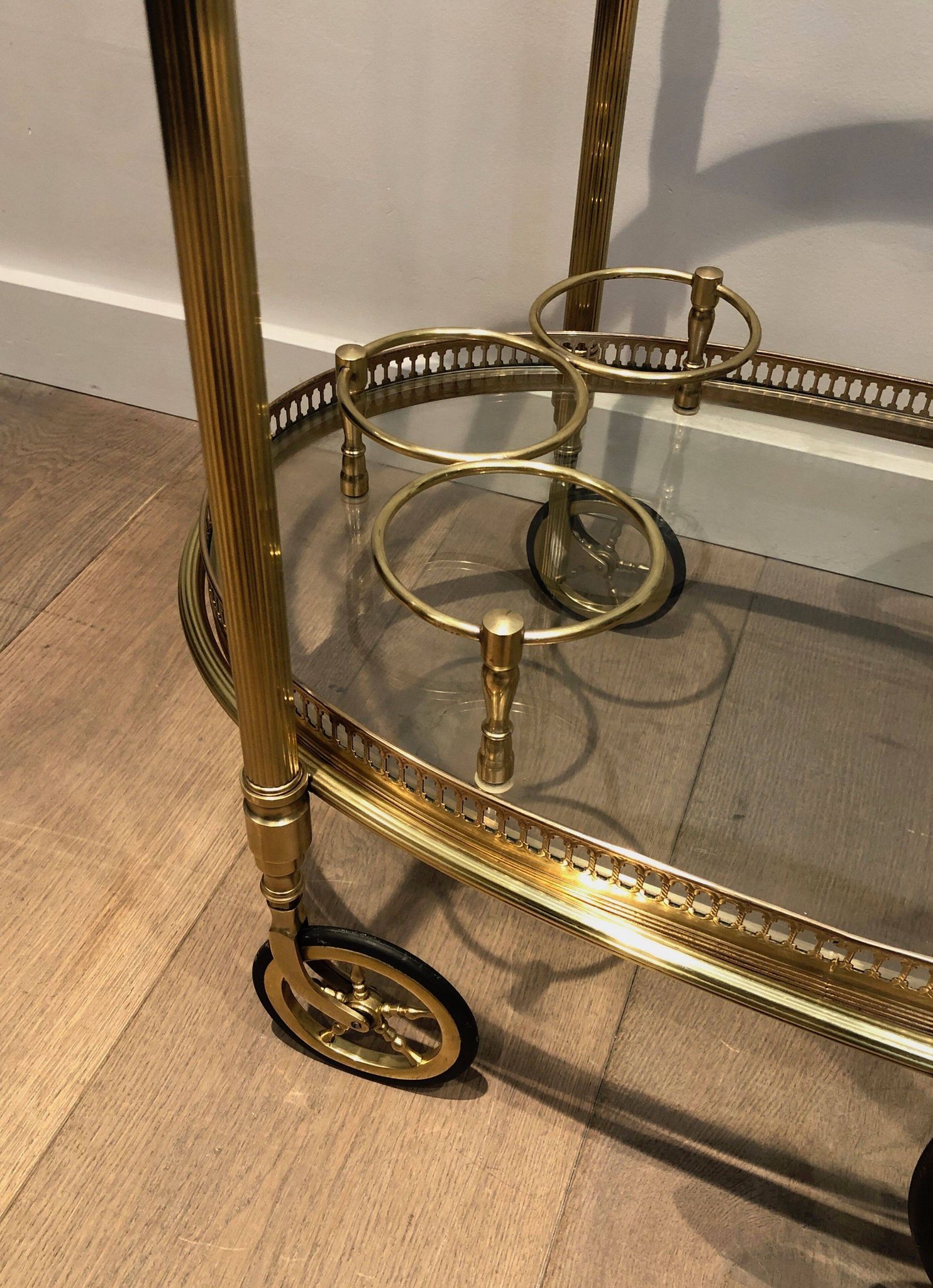 Oval brass trolley from Maison Baguès.
