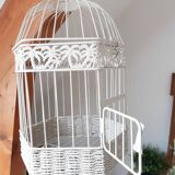 Metal cage, taupe patina, aviary